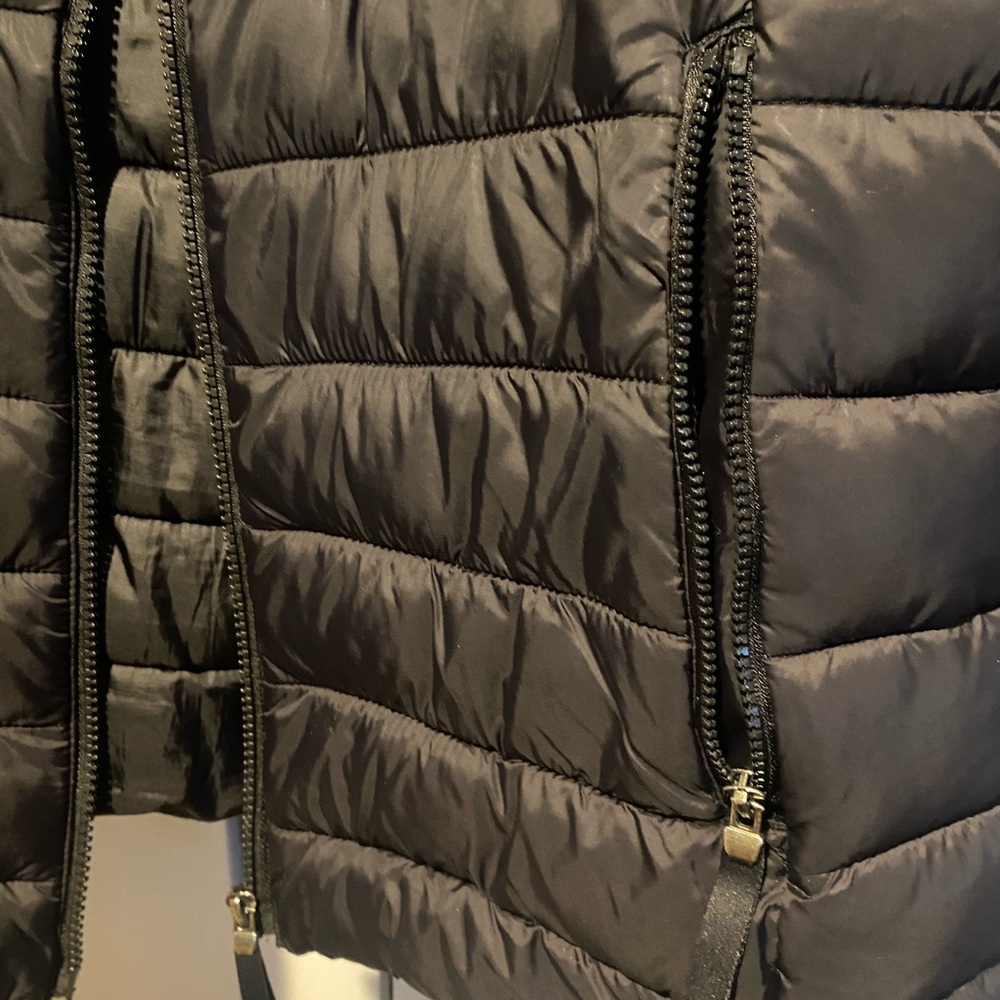 St. John's Bay Black Quilted Hooded Puffer Jacket - Picture 5 of 12
